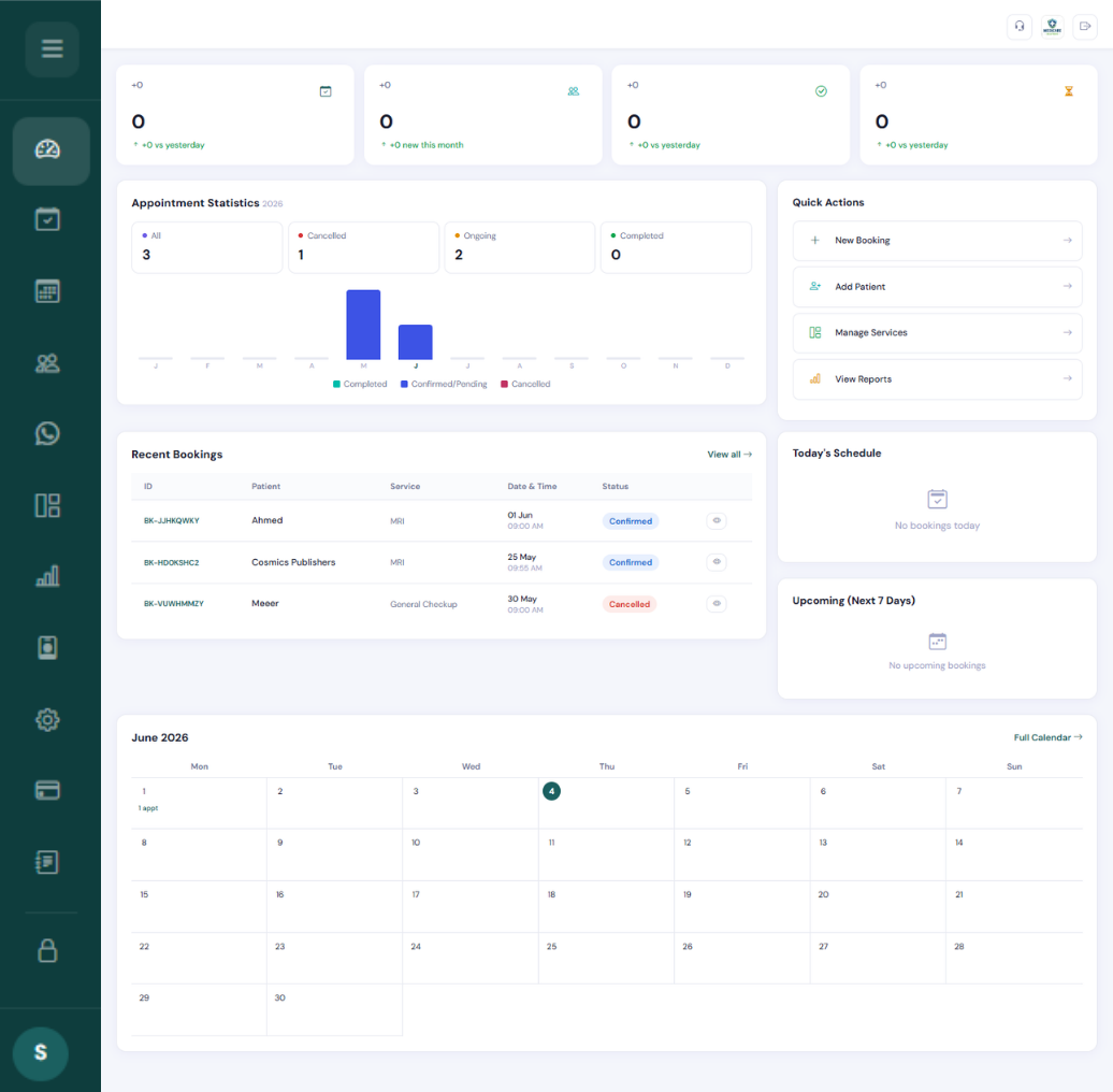 Doctor using clinic management software
